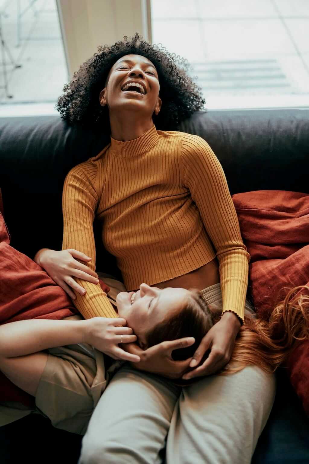 Couple, Laughing Mile High Psychology Finding levity through couples counseling