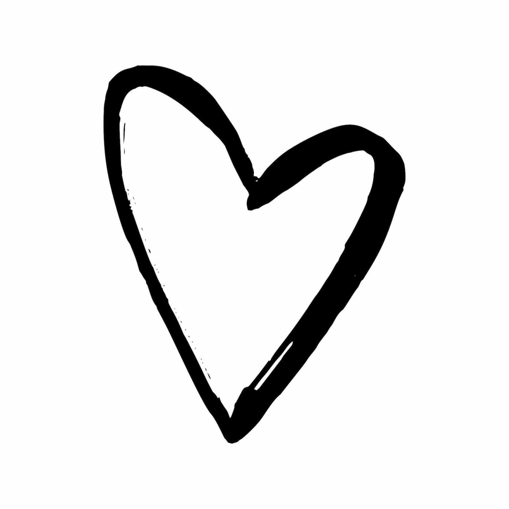 Hand drawn heart Mile High Psychology Symbol of love