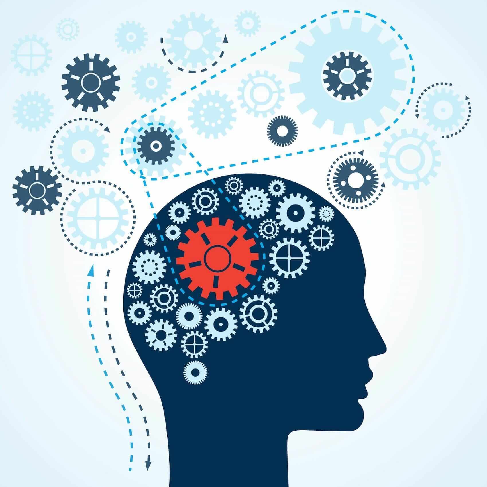 Human,Brain,Functioning,Concept.,Human,Head,With,Gears.,The,Uniqueness Mile High Psychology Illustration of complexity of human brain functions