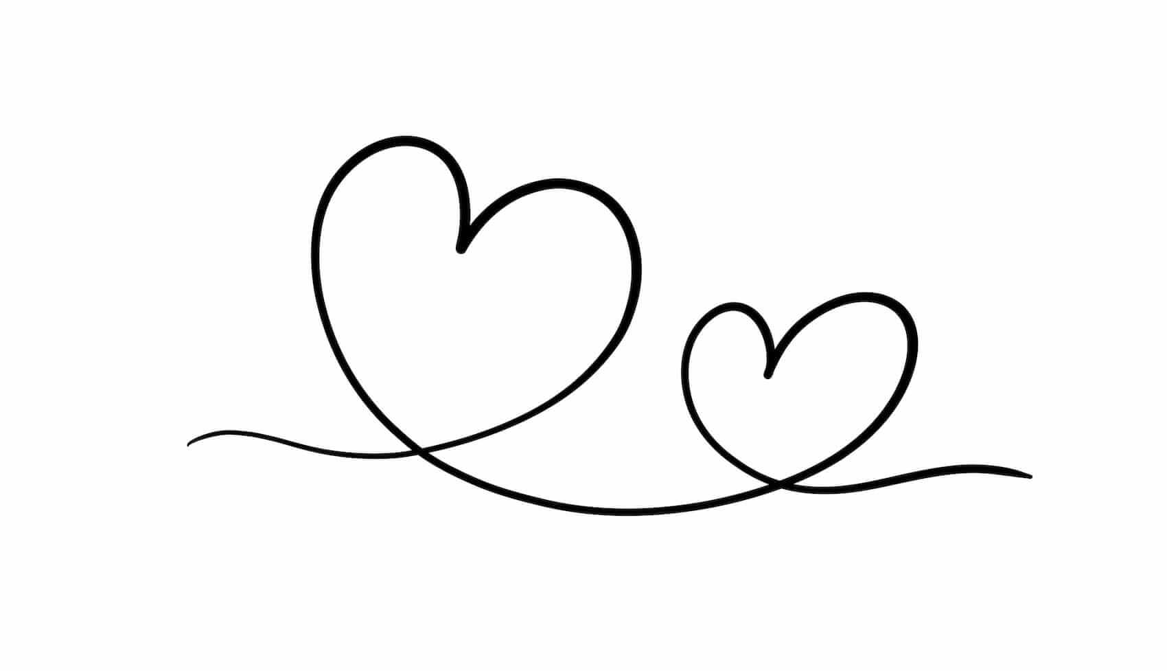 Heart line drawing Mile High Psychology Illustration of emotional connection fostered through couples counseling
